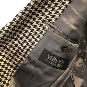 Versace Houndstooth Blazer in Black & White